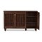 Baxton Studio Fernanda 3-Door Oak Brown Wooden Entryway Shoes Storage Wide Cabinet 118-6511 - alternate 6